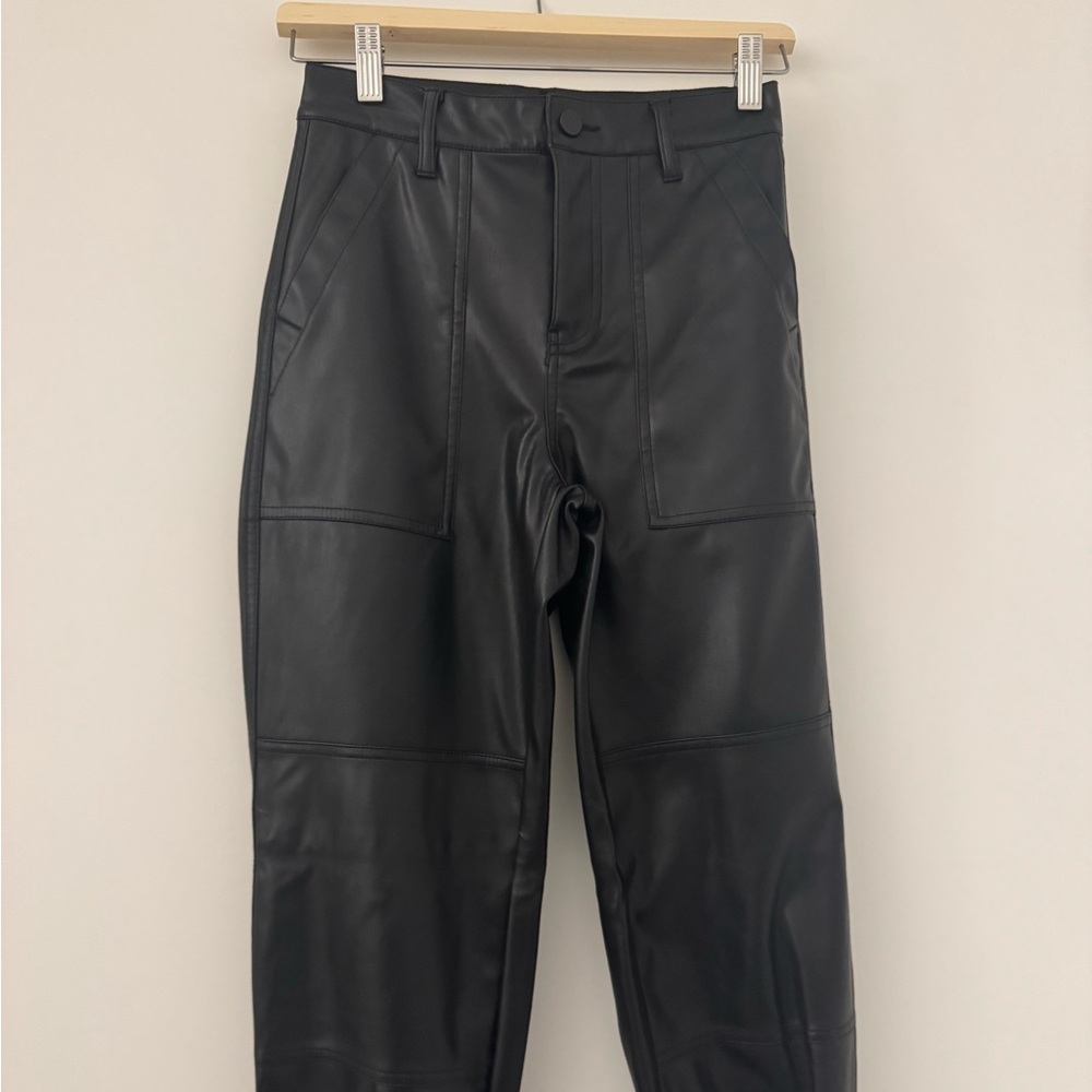 Chic Black Leather Pants